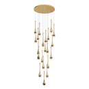 Axyaa Crystal Chandelier: Modern LED Staircase & Living Room Decor Lighting