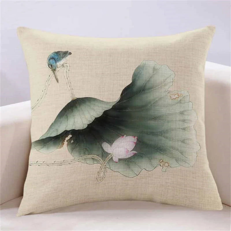 Lotus Cushion Cover by Axyaa: Stylish Home Decor Pillowcase for Living Room, Car, and More