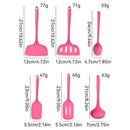 Axyaa Pink Silicone Kitchen Utensil Set for Non-Stick Pans