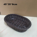 Axyaa Elegant Rattan Woven Fruit Plate & Tea Tray