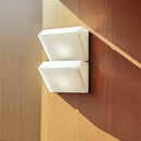 Axyaa Triangle Natural Stone LED Wall Sconce: Black Metal, 3D Design for Home, Restaurant