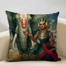 Axyaa Vintage African Indian Sexy Girl Women Oil Painting Cushion Cover