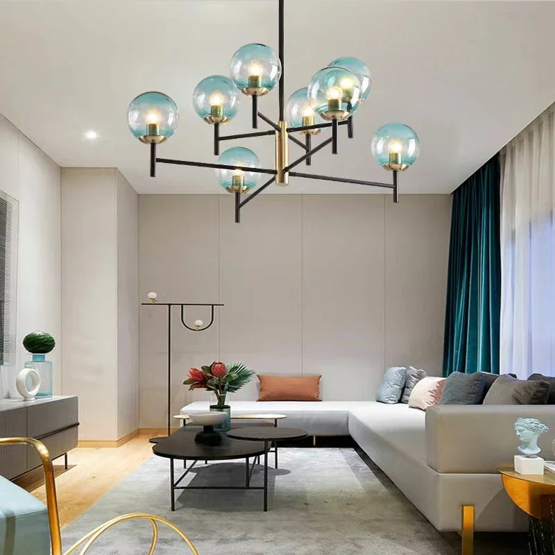 Axya Nordic Chandelier: Elegant Wrought Iron Ceiling Lamp for Home Lighting Fixtures