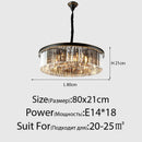 Axyaa Round Crystal Chandelier - Modern Grand Minimalist Decorative Light for Living, Dining, Bedroom