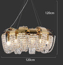 Axyaa Crystal Chandelier Stair Pendant Lamp Living Room Lighting
