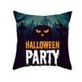 Axyaa Halloween Skull Cat Pumpkin Bat Castle Pillowcase 45x45cm