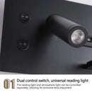 Axyaa Modern LED Wall Lamp with Wireless Charging and USB Interface