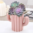 Axyaa Plastic Vase: Unbreakable Cactus Flower Pot & Pen Holder