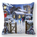 Axyaa Santa Print Pillowcase for Christmas and New Year Decor