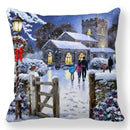 Axyaa Santa Print Pillowcase for Christmas and New Year Decor