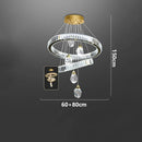 Axyaa Crystal Chandelier Pendant Light for Luxury Living and Dining Room
