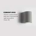 Axyaa Waterproof Wall Lamp Japanese Nordic Homestay Sconce Bedside Cement Light