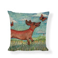 Axyaa Cute Animal Painted Cushion Covers for Home Decor and Gifts