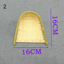 Axyaa Bamboo Weave Bread Basket Storage Tray Set