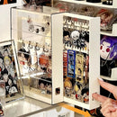 Axyaa Toy Display Box with Character Keychain Organizer - Large Capacity Transparent Rack