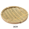 Bamboo Woven Basket Tray Set by Axyaa