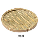 Bamboo Woven Basket Tray Set by Axyaa