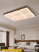 Axyaa Walnut LED Ceiling Lamp: Full Spectrum Creative Lighting for Living, Dining, Study & Bedroom