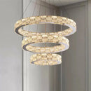 Axyaa Crystal Chandelier, Luxury Pendant Light for Living and Dining Room