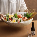 Axyaa Conch Ceramic Dry Ice Seafood Plate - Featured Molecular Cuisine Tableware