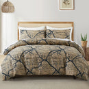 Leaf Plant Duvet Set, Boho Quilt Cover, Home Bedding by Axyaa
