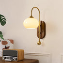 Axyaa Glass Wall Lamp, French Retro Aisle Style for Homestay Bedside