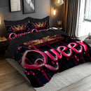 Axyaa Queen Crown 3D Duvet Cover Set - Ultra-Soft Microfiber Fantasy Design