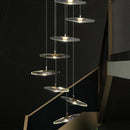 Axyaa Crystal Chandelier Stair Pendant Living Room Interior Lighting