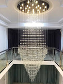 Axyaa Nordic Crystal Chandelier for Kitchen Island Living Room Staircase LED Lighting