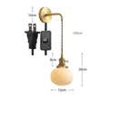 Axyaa Nordic LED Wall Light Copper Ceramic Adjustable Bedroom Living Room Lamp