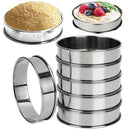 Axyaa Stainless Steel Muffin Rings - Non Stick Cake Cookie Mold