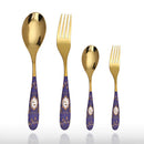 Axyaa Stainless Steel Dinnerware Set - Fork, Spoon, and Coffee Dessert Fruit Cutlery