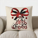 Axyaa Christmas Reindeer Plaid Snowflake Throw Pillow Cover