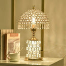 Axyaa Crystal Desk Lamp: Modern Minimalist Crystal Table Lamp for Bedroom or Living Room