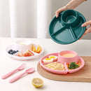 Axyaa Divided Fruit Salad Plate Set for Reusable Microwave-Safe Dining