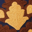 Axyaa Navy Blue Floral Embroidered Cushion Cover 45x45cm