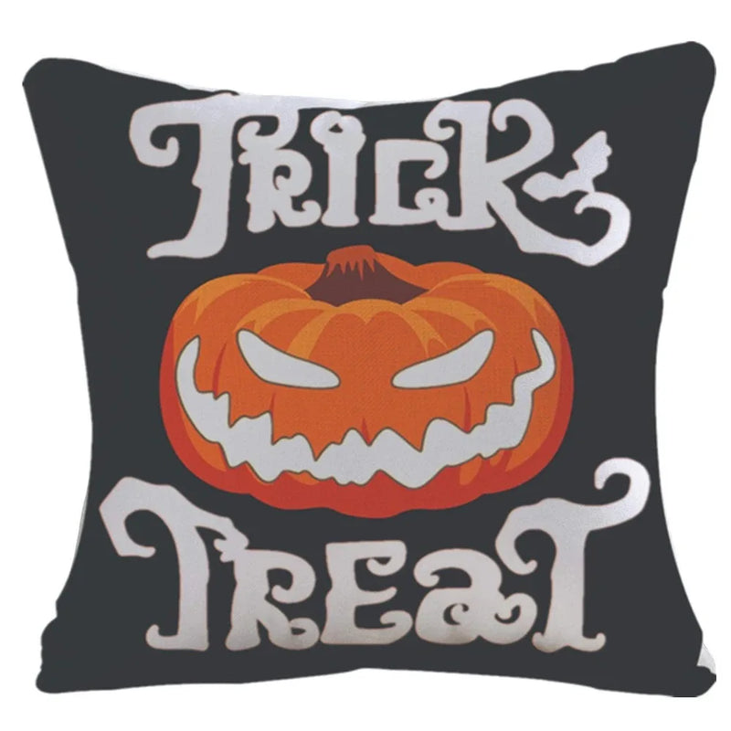 Axyaa Spooky Pumpkin Bat Pillowcase for Home Sofa Cushion Decor