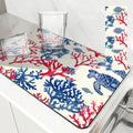 Axyaa Marine Coral Diatoms Absorbent Non-slip Kitchen Drain Mat