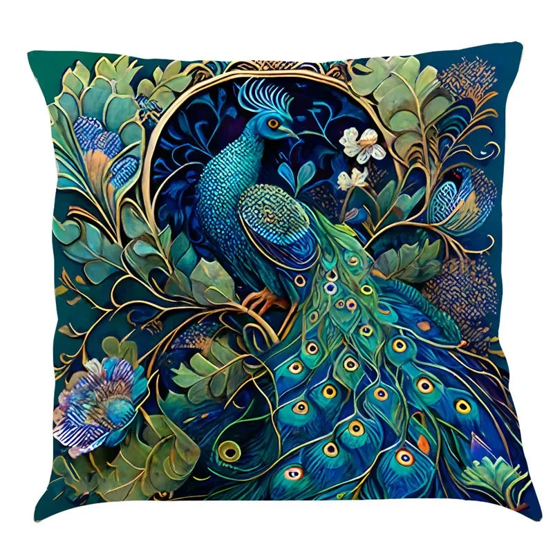 Axyaa Cat Linen Pillowcase 45x45cm for Home Décor and Comfort