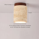 Axyaa Yellow Travertine LED Ceiling Light for Home Decoration