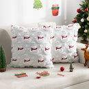 Axyaa Christmas Embroidered Pillowcase Sofa Cushion Cover 45x45cm Home Decor