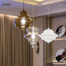 Axyaa Glass Chandelier: Modern Simple Bar Dining Room Art Lighting