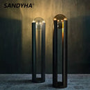 Axyaa Nordic Iron Glass Floor Lamp with LED Lighting for Home Decor