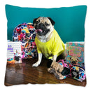 Axyaa Influencer Pug Cushion Cover - Funny Dog Home Decor Pillow Case