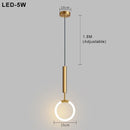 Axyaa Nordic Pendant Light: Postmodern Luxury for Restaurant, Bedroom, and Staircase.