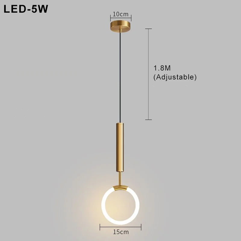 Axyaa Nordic Pendant Light: Postmodern Luxury for Restaurant, Bedroom, and Staircase.