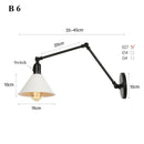 Axyaa Retro Black Wall Lamp with Switch for Living Room and Corridor