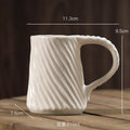 Axyaa Retro Ceramic Pleated Mug for Coffee and Milk Drinking