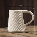 Axyaa Retro Ceramic Pleated Mug for Coffee and Milk Drinking