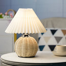 Axyaa Modern Rattan Weave Vase Table Lamp LED Light